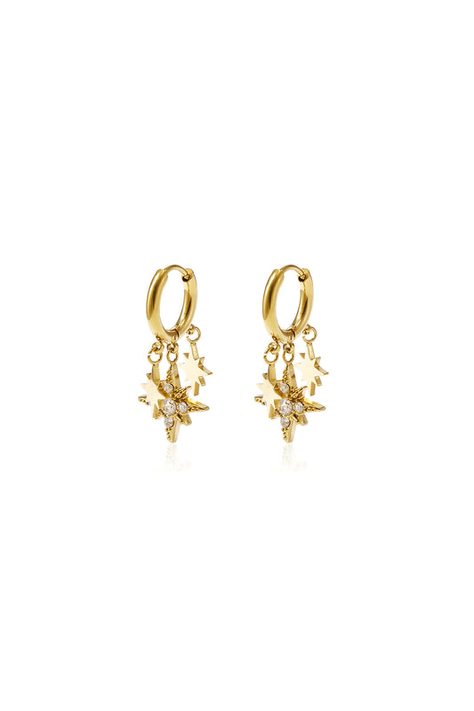 Boucles d'oreilles pendantes en acier inoxydable, forme géométrique, collection simple pour le quotidien, bijoux pour femmes