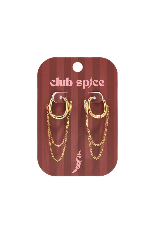 Boucles d'oreilles pendantes en acier inoxydable, chaîne, collection Simple Daily Simple, bijoux pour femmes