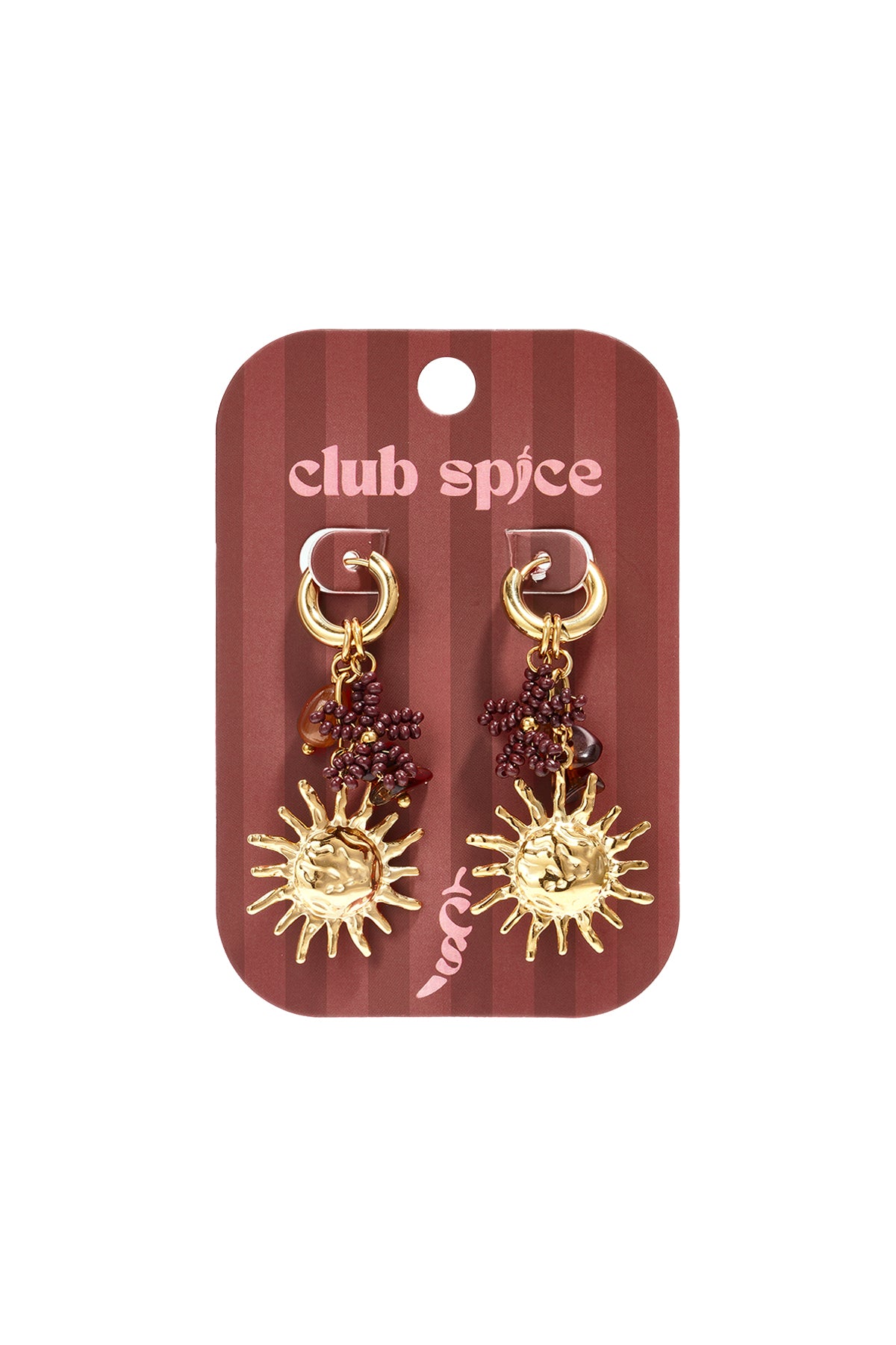 Boucles d'oreilles en perles d'acier inoxydable, collection Sun Simple Daily Simple, bijoux pour femmes