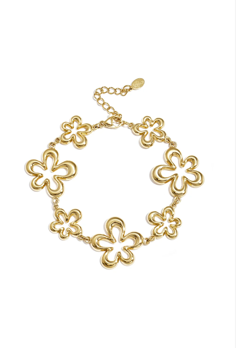 Bracelet Fleurs Dorées