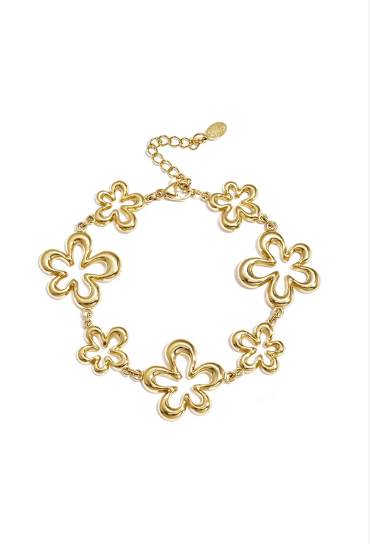 Bracelet Fleurs Dorées